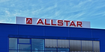 Světelný nápis Allstar s logem - LED podsvětlení, 1x9m